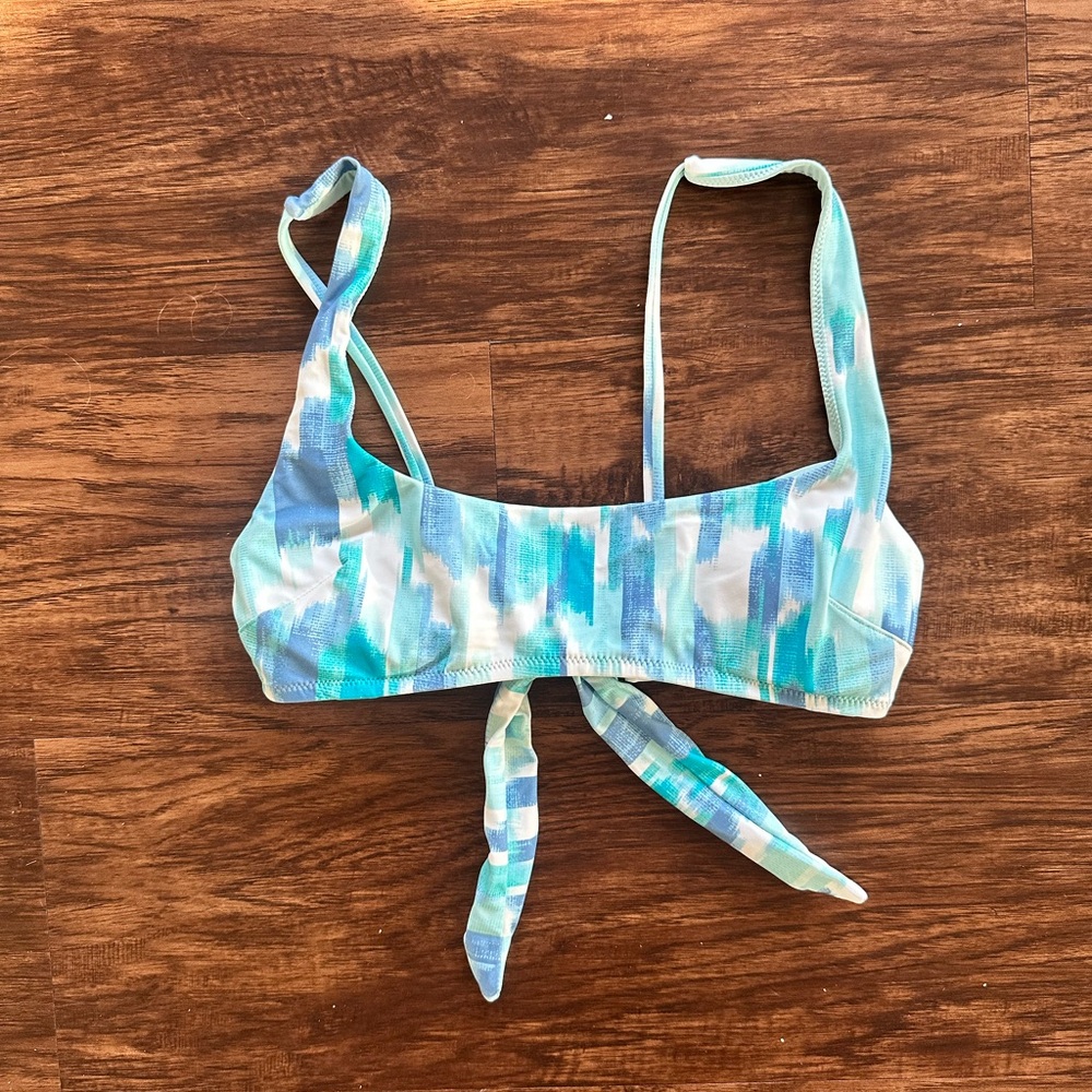 Aerie blue scoop bikini top